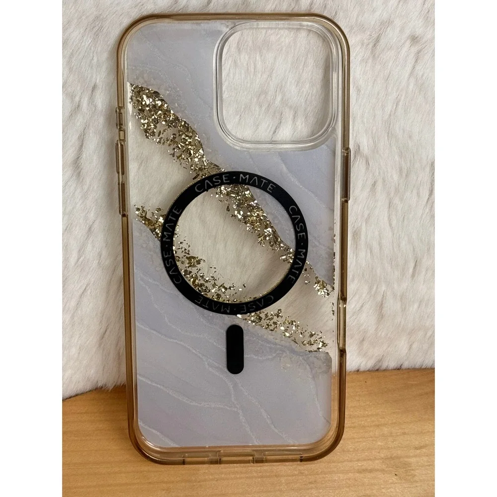 Case-Mate Karat Marble iPhone 16 Pro Max Case MagSafe Gold Leaf CM054614